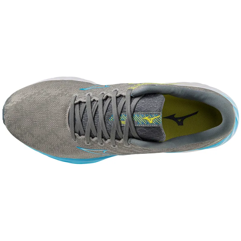 Mizuno Men's Wave Inspire 19 Gray/Blue/Neon-3